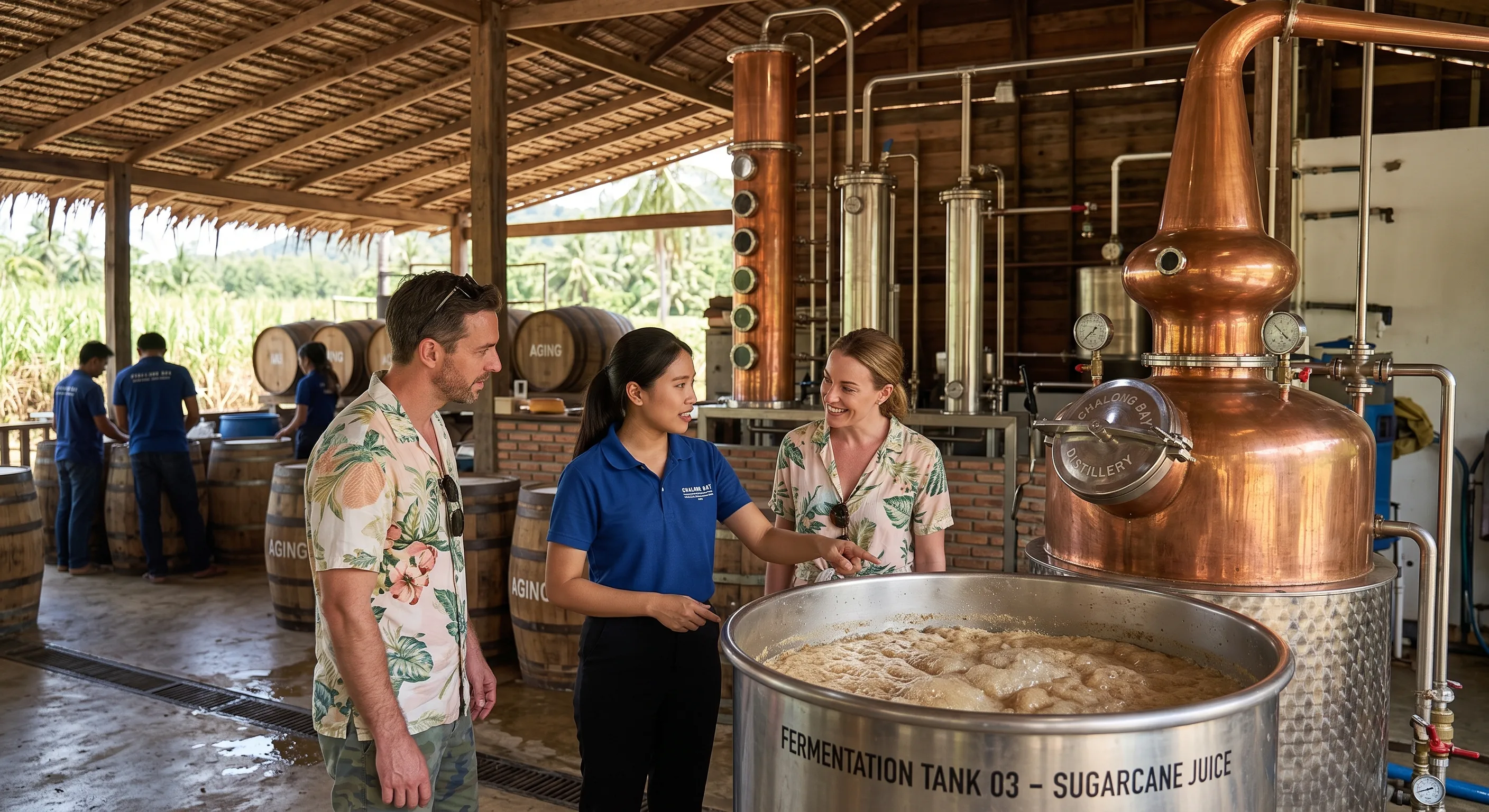 Chalong Bay Rum distillery tour